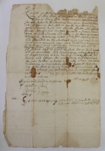 A 1702 Deed from the NHS Collections.